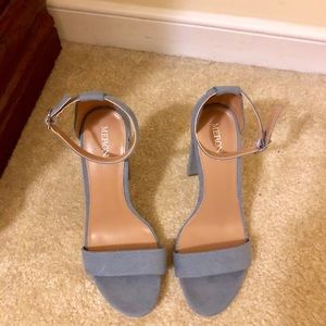 Merona dusty blue block heel